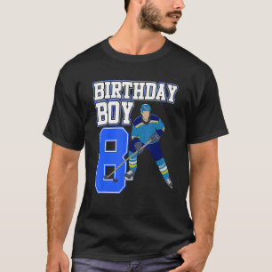 Ice Hockey Boy 8th Birthday Sport Player T-shirt