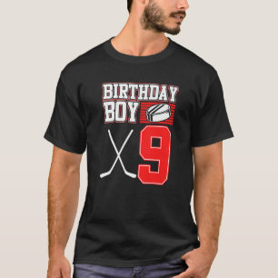 Ice Hockey Boy 9th Birthday Sport Player T-shirt