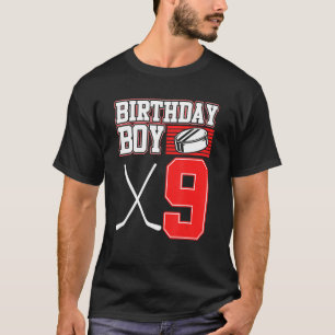 Ice Hockey Boy 9th Birthday Sport Player T-shirt