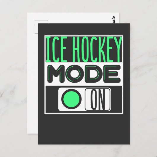 Ice Hockey Briefkaart (Voorkant / Achterkant)