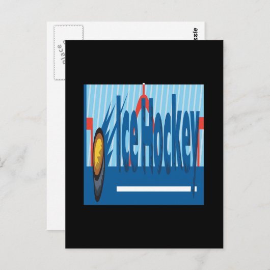 Ice Hockey Briefkaart (Voorkant / Achterkant)