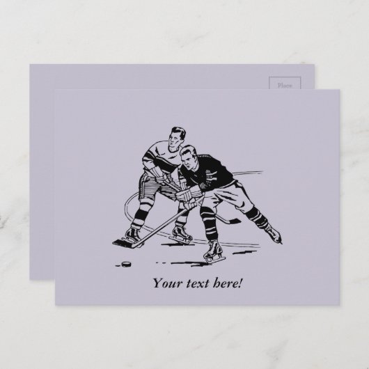 Ice hockey briefkaart (Voorkant / Achterkant)