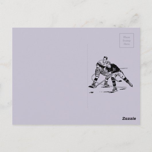 Ice hockey briefkaart (Achterkant)