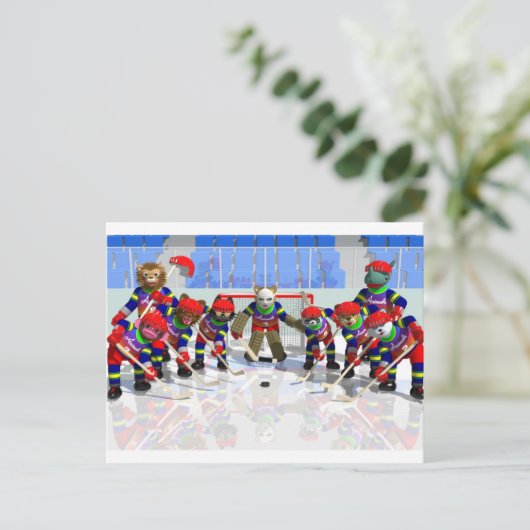 ICE HOCKEY BRIEFKAART (Staand voorkant)