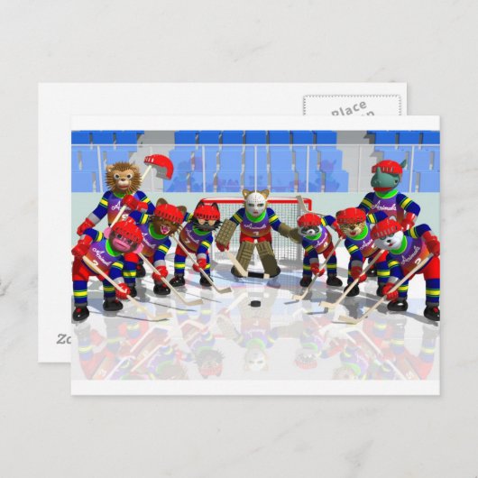 ICE HOCKEY BRIEFKAART (Voorkant / Achterkant)
