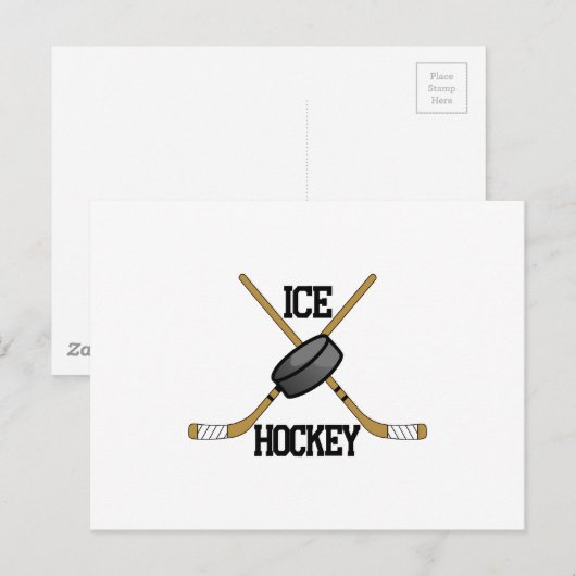 Ice Hockey Briefkaart (Voorkant / Achterkant)