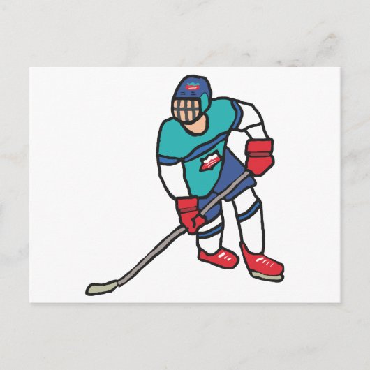Ice Hockey Briefkaart (Voorkant)