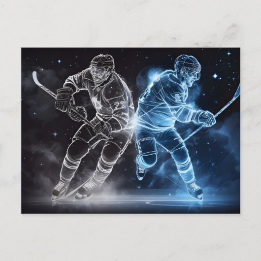 Ice Hockey Briefkaart (Voorkant)