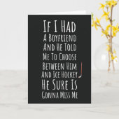 Ice Hockey Cards For Her Teen Girls Women Player Kaart (Gele Bloem)