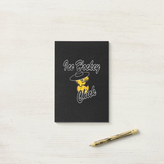 Ice Hockey Chick #4 Post-it® Notes (Op bureau)