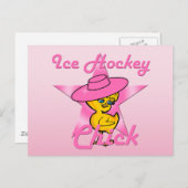 Ice Hockey Chick #8 Briefkaart (Voorkant / Achterkant)