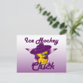 Ice Hockey Chick #9 Briefkaart (Staand voorkant)