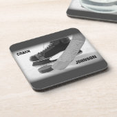 Ice Hockey Coach Bedankt Drankjes Onderzetter (Linkerzijde)