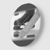 Ice Hockey Coach Bedankt Grote Klok (Hoek)