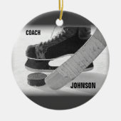 Ice Hockey Coach Bedankt Keramisch Ornament (Voorkant)