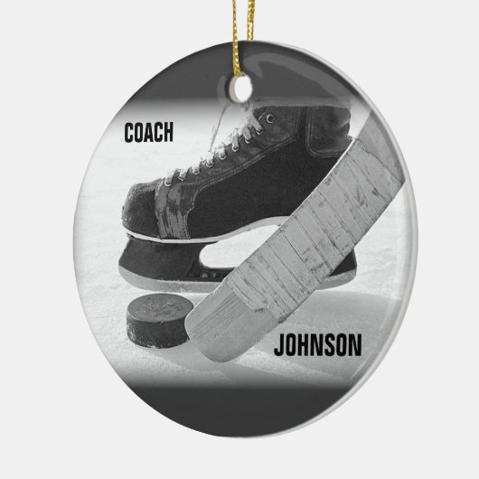 Ice Hockey Coach Bedankt Keramisch Ornament (Links)