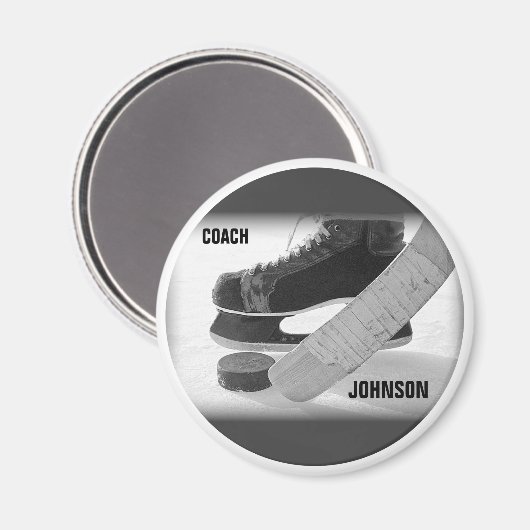 Ice Hockey Coach Bedankt Magneet (Voorkant / Achterkant)