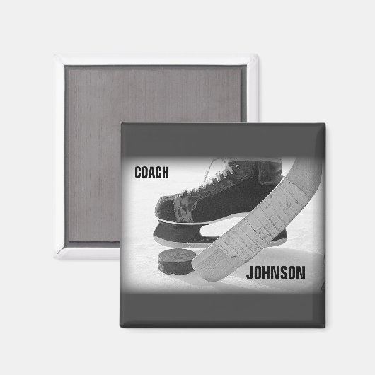 Ice Hockey Coach Bedankt Magneet (Voorkant / Achterkant)