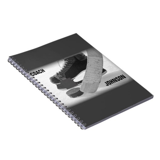 Ice Hockey Coach Bedankt Notitieboek (Rechterzijde)