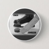 Ice Hockey Coach Bedankt Ronde Button 5,7 Cm (Voorkant)