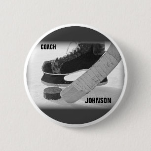 Ice Hockey Coach Bedankt Ronde Button 5,7 Cm