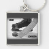 Ice Hockey Coach Bedankt Sleutelhanger (Voorkant)