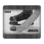 Ice Hockey Coach Bedankt Snijplank (Voorkant)