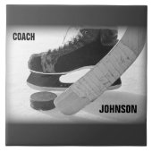 Ice Hockey Coach Bedankt Tegeltje (Voorkant)
