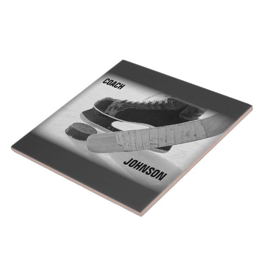 Ice Hockey Coach Bedankt Tegeltje (Zijkant)