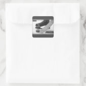 Ice Hockey Coach Bedankt Vierkante Sticker (Tas)