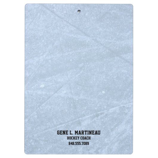 Ice Hockey Coach Klembord (Achterkant)