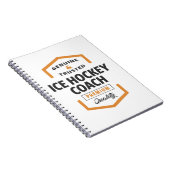 Ice Hockey Coach Logo Cadeauideeën. Notitieboek (Rechterzijde)