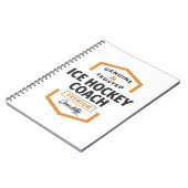 Ice Hockey Coach Logo Cadeauideeën. Notitieboek (Linkerzijde)