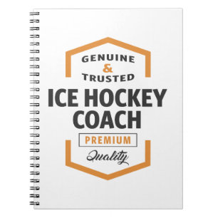 Ice Hockey Coach Logo Cadeauideeën. Notitieboek