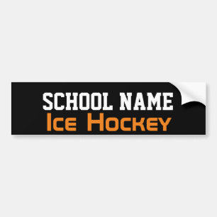 Ice Hockey - Creëer je eigen schoolgeest Bumpersticker