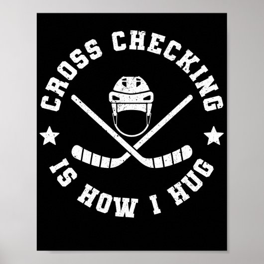 Ice Hockey Cross die controleert is hoe ik het Tea Poster (Voorkant)