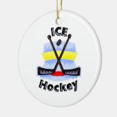 Ice Hockey Crossed Sticks Keramisch Ornament (Links)