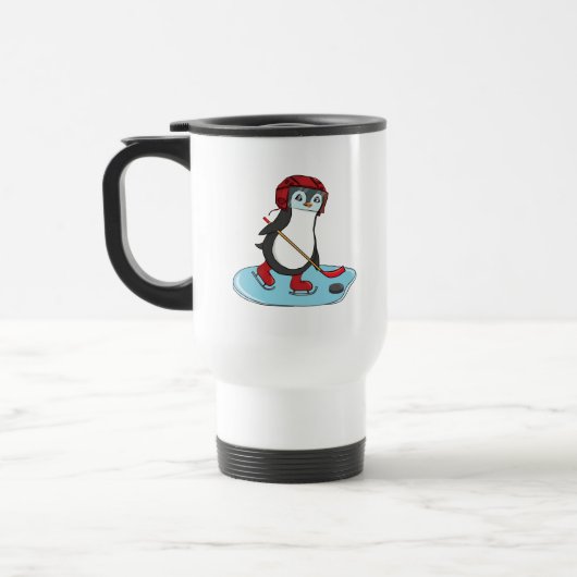 Ice Hockey Cute Penguin Reisbeker (Links)