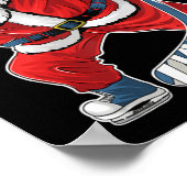 Ice Hockey Dabbing Santa Claus Hockey Player Chris Poster (Hoek)