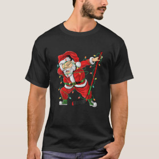 Ice Hockey Dabbing Santa Claus Hockey Player Chris T-shirt