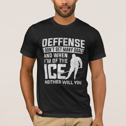 Ice Hockey Defenseman Player Sport Lovers T-shirt (Voorkant)