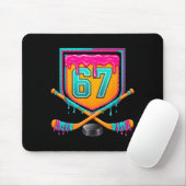 Ice Hockey Drip Number 67 Ice Hockey Player  Muismat (Met muis)