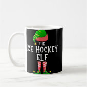 Ice Hockey Elf Matching Family Group - Kerstmis Koffiemok (Links)