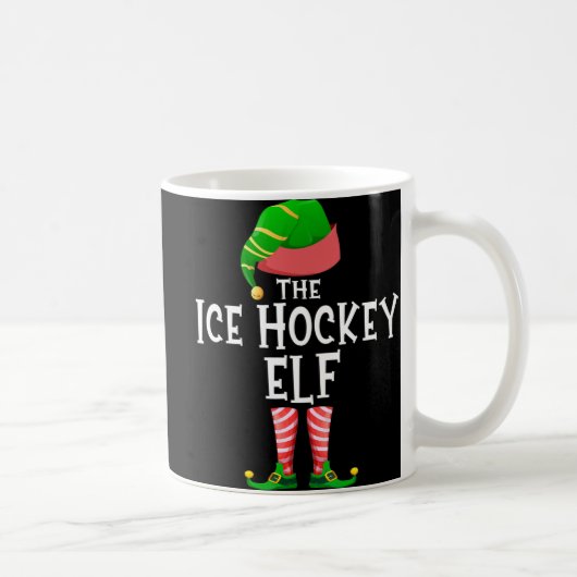 Ice Hockey Elf Matching Family Group - Kerstmis Koffiemok (Rechts)