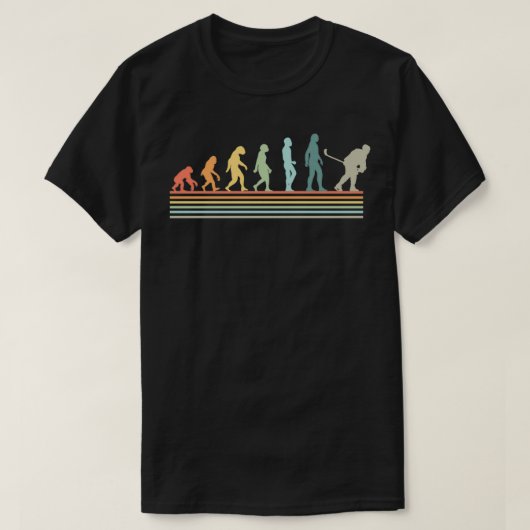 Ice Hockey Evolution Retro Puck Sports T-shirt (Design voorkant)