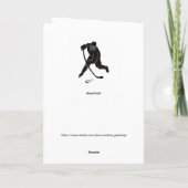 Ice Hockey Faceoff voor Fun Team Kaart (Achterkant)