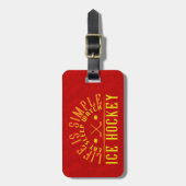  Ice Hockey Fan Baggage Label Bagagelabel (Voorkant verticaal)