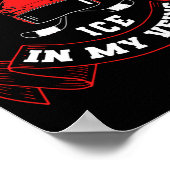 Ice Hockey Fire in Mijn team van Heart Player Poster (Hoek)