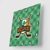 Ice Hockey Flag Logo Wall klok (Hoek)