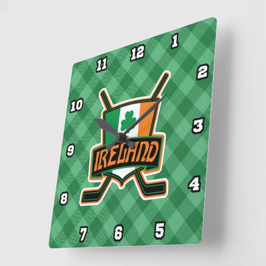 Ice Hockey Flag Logo Wall klok (Hoek)